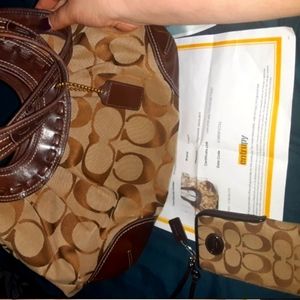 Coach signature jacquard satchel